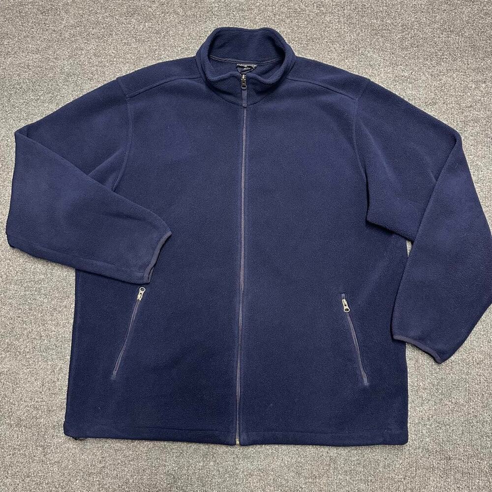 Vtg Lands End Men’s Polartec Fleece Zip Up Jacket Outdoor Sweatshirt XXL Tall